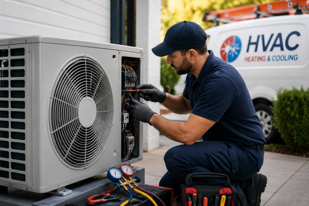 hvac heating cooling repair man